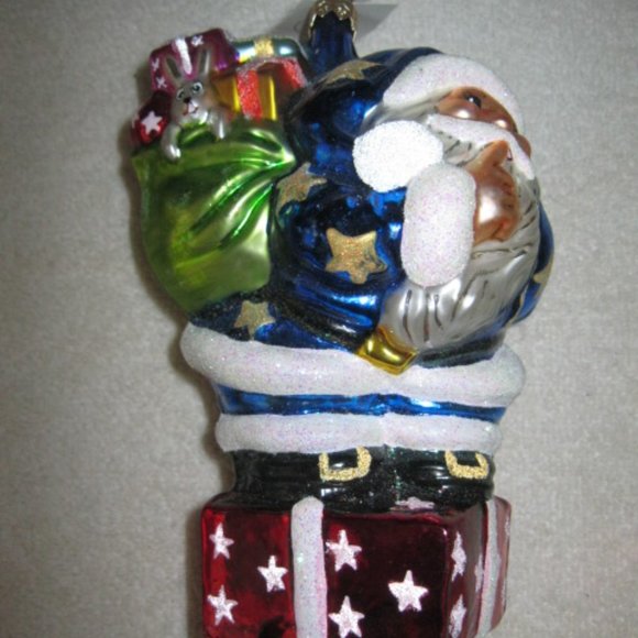 Christopher Radko Christmas Ornament Secret Santa Large - Picture 1 of 8